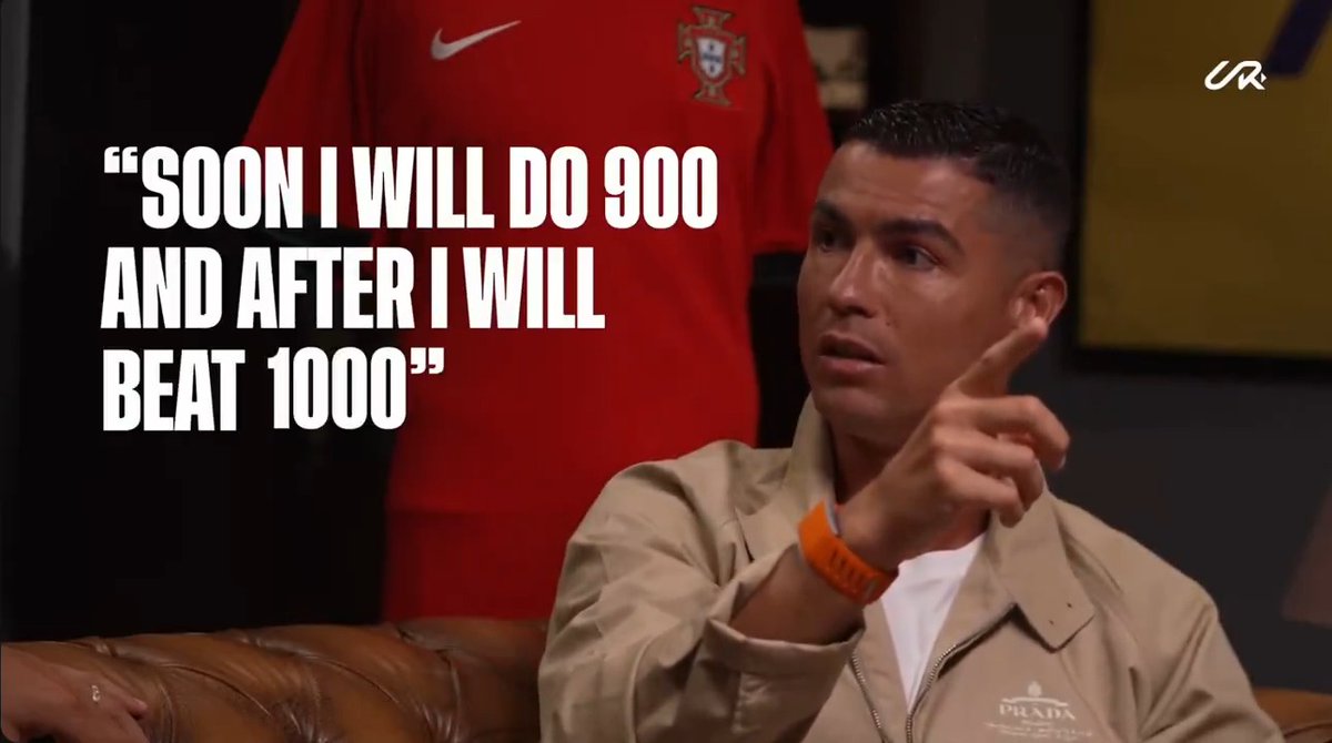 Don’t understand this. CR7 says he respects the greats, but just HAD to emphasize that his goals are on tape. Di Stefano, Pele, and other legends’ goals aren’t all on tape when he brings up the “all-time” discussion. Don’t see what he gains from this.