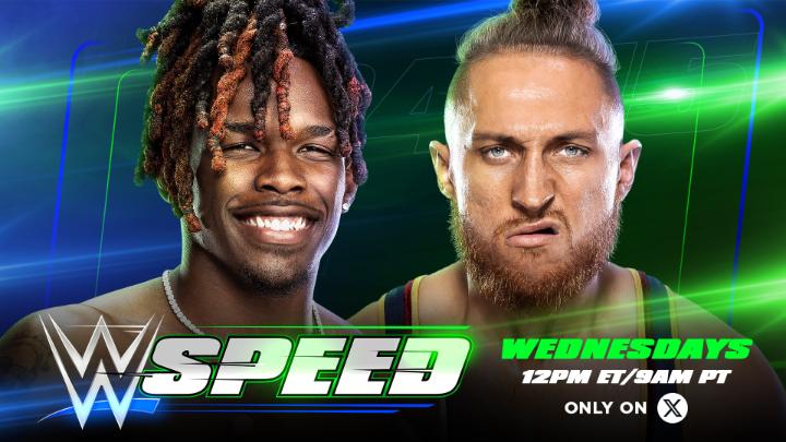 TODAY on #WWESpeed! It's ‘The Bruiserweight’ Pete Dunne vs. Je’Von Evans in the #WWESpeed Semifinals! Who will punch their ticket to the #WWESpeed Championship Match and face Andrade “El Idolo” The Real Latino Man! THIS FRIDAY? 👀