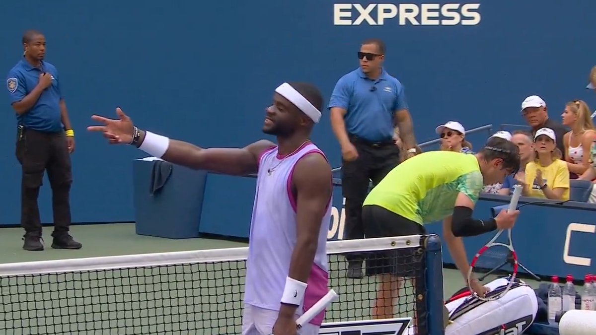 Frances Tiafoe did Mikal Bridges' celly in his second-round match 🥶