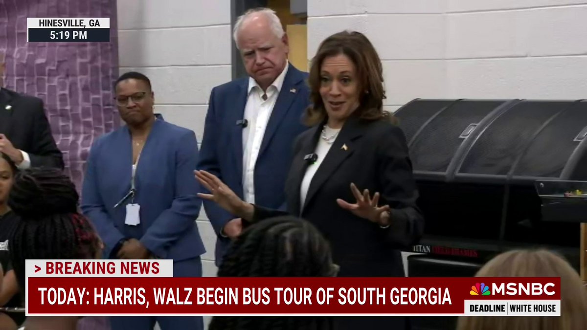 During a campaign stop at a Georgia high school, Vice President Harris talks to the students about what it takes to be a great leader.