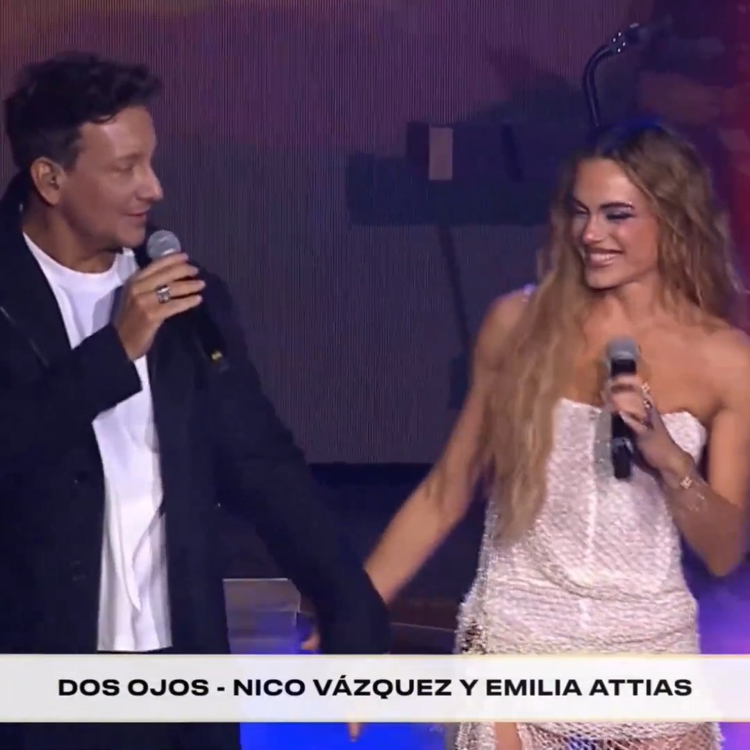 "Dos Ojos": Por la presentación de Nico Vázquez y Emilia Attias en el #CrisMorenaDay