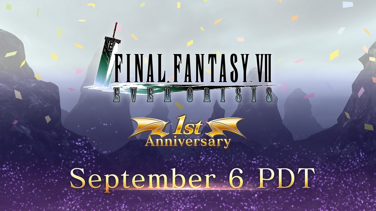 1st Anniversary Event Coming Soon! Our 1st Anniversary is around the corner! Get ready for the #FF7EC1stAnniversary ! Starting Sep. 6 PDT, a campaign to get your favorite Gear, up to 300 free Draws, and much more will be available! Get ready to celebrate in #FF7EC ! #FF7EC