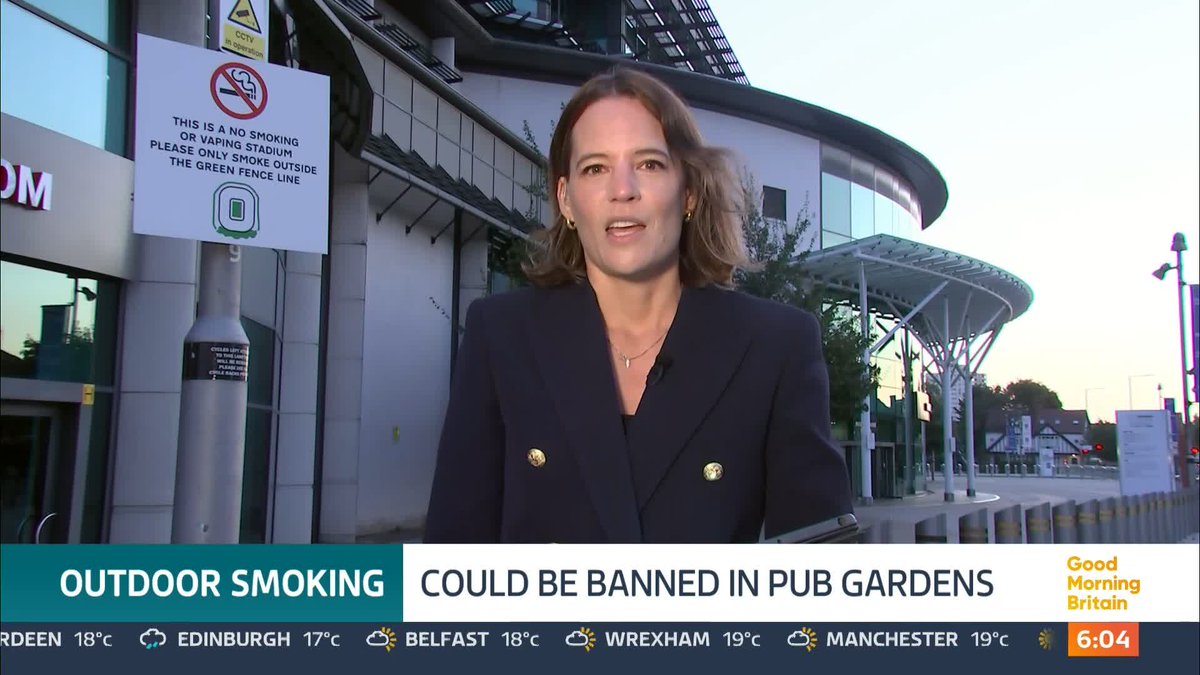 Smoking could be banned in pub gardens, outdoor restaurants and outside stadiums, according to reports. The measures are currently being considered by ministers according to The Sun newspaper.