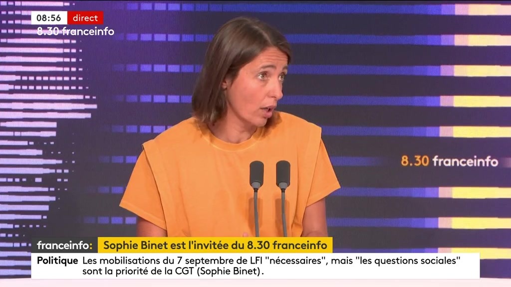 🔴 Budget 2025 ➡️ "On est très inquiet pour l’éducation et pour notre système de santé", affirme Sophie Binet.