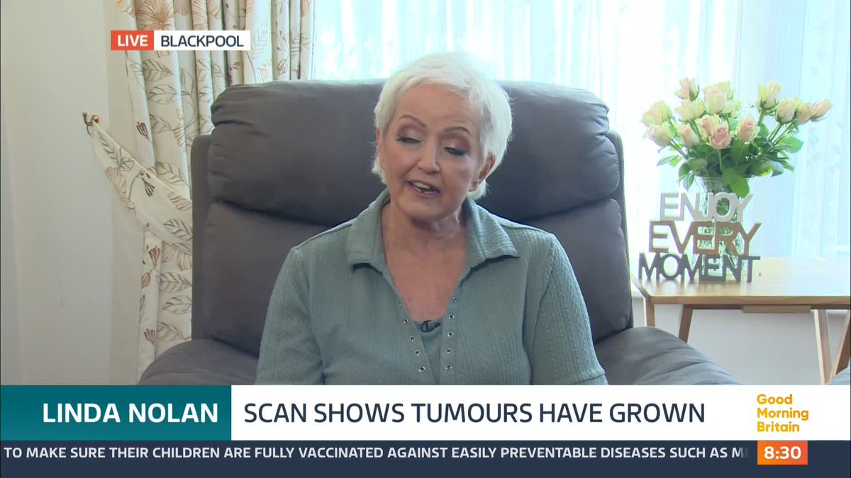 'She said, has it spread?' And he just nodded his head.' Linda Nolan has revealed cancerous tumours in her brain have now grown after ongoing treatment stopped working.