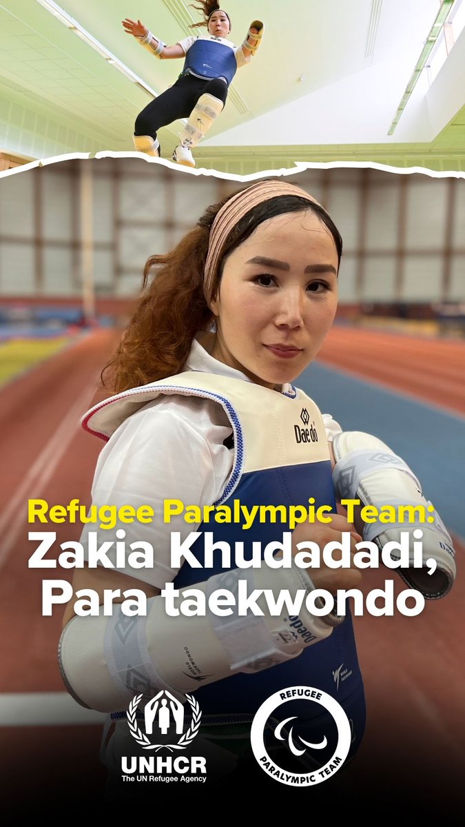 She lost her freedom in her homeland. They told her this sport wasn’t for girls. So, she decided to become a symbol of strength. Now she’s competing at #Paris2024. This is Zakia Khudadadi. This is the Refugee Paralympic Games Team.