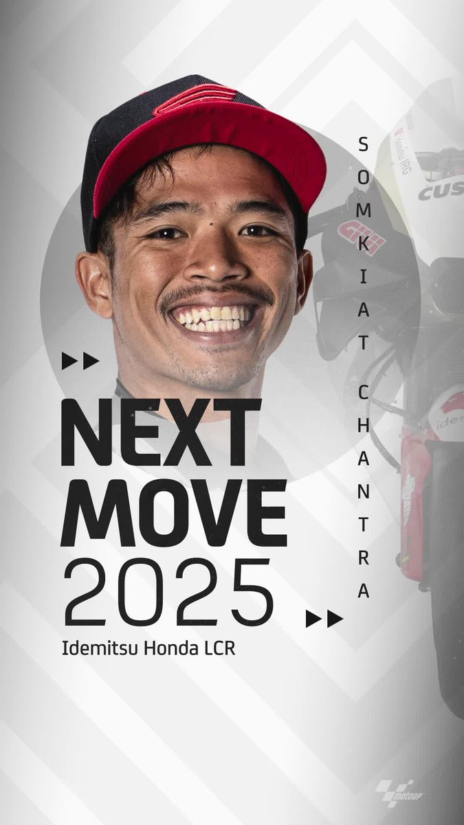 The #RoadToMotoGP journey is completed! ✅ Somkiat chantra will line up on the 2025 #MotoGP grid with LCR Team to become the first Thai rider to compete in the premier class! 🇹🇭 #MotoGP2025