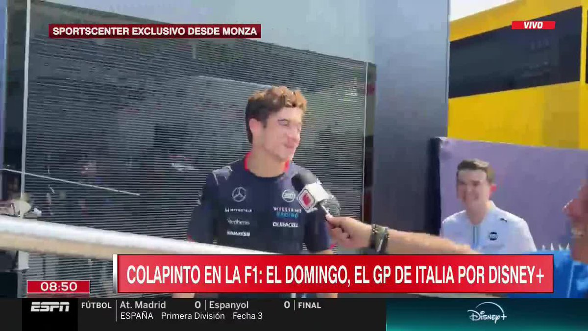 🗣️ "ES MI CASITA" ✍🏼 Franco Colapinto, por primera vez como piloto de #F1 en exclusiva con ESPN.