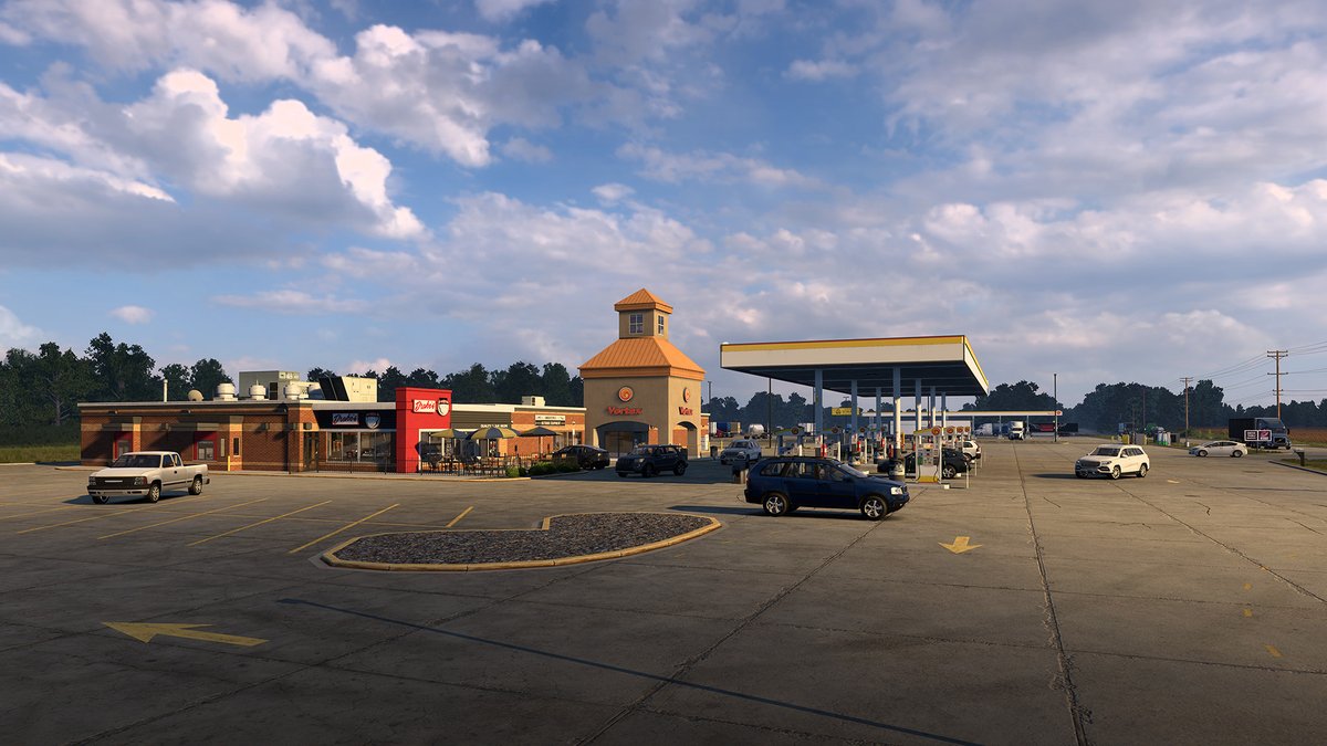 Driving through Missouri? 🚛💨 Rest for a while at one of the state's many truck stops! In today's blog, we bring you a preview of several truck stops inspired by real locations waiting for you in this map expansion ⛽️ Take a look here 👇