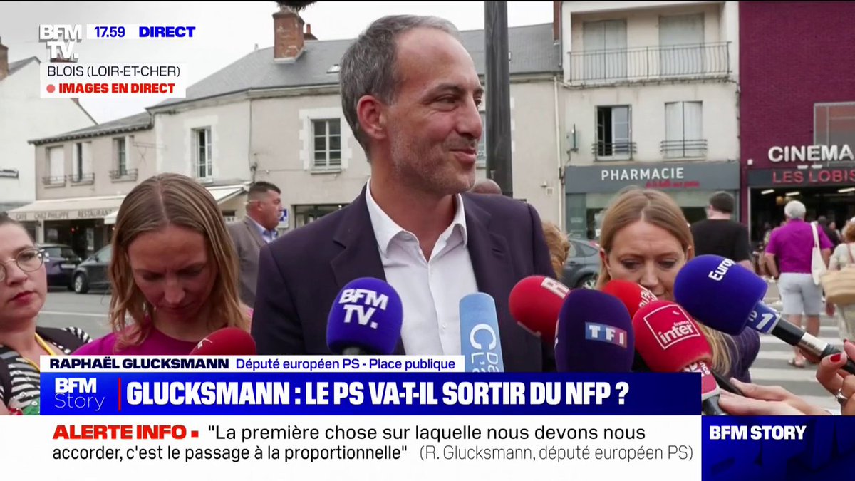 Raphaël Glucksmann réclame "le passage à la proportionnelle" et l'abandon d'un "mode de scrutin qui ne fonctionne plus"