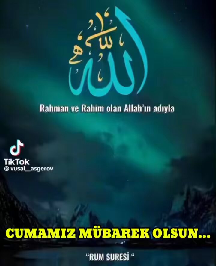CUMAMIZ MÜBAREK OLSUN…