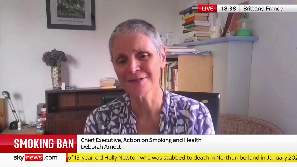 Deborah Arnott, Chief Executive of Action On Smoking and Health, however arguments on enforcement were used when the indoor ban was introduced and conversation will take place on where it will be limited. 📺 Sky 501, Virgin 602, Freeview 233 and YouTube