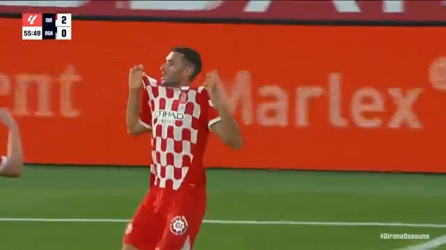 ¡¡CANDIDATAZO AL GOLAZO DE LA SEMANA!! Asistencia DE PECHO de Yangel Herrera y ESPECTACULAR derechazo de Abel Ruiz para plasmar el tercero de Girona en la goleada 4-0 a Osasuna por #LaLiga.