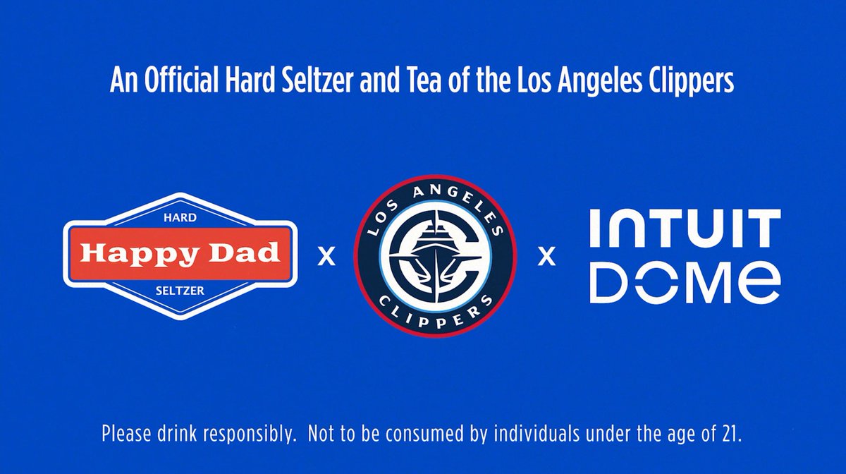 Happy Dad is now an official Hard Seltzer &amp; Hard Iced Tea of the LA Clippers and the brand NEW Intuit Dome!!