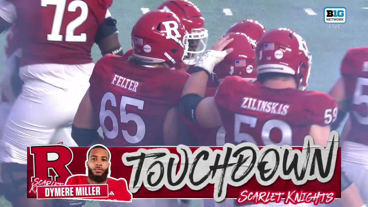 Money Miller with the TD 💰 Dymere Miller extends the lead for Rutgers Football 🪓 🤩 #B1GFootball on Big Ten Network 📺