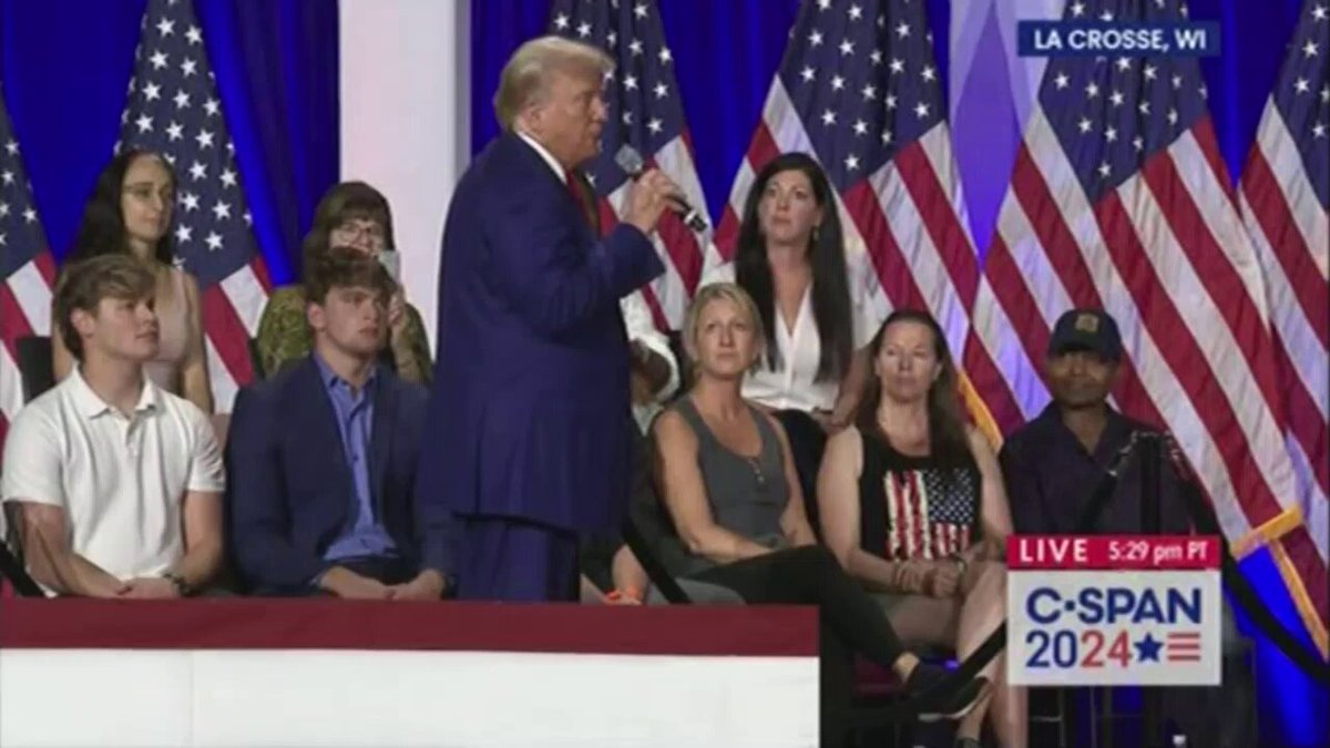 Trump: I don't know if you heard the latest statistic that of the jobs these people created, which is very little, every single job was taken, about 107%, by illegal immigrants. There has been no job creation from them.