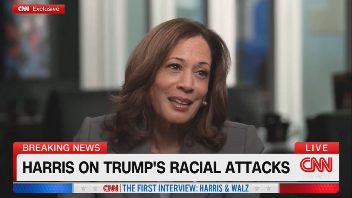 Q: I want to ask you about what Trump said last month. He suggested that you ‘happened to turn Black,’ questioning a core part of your identity Vice President Harris: Same old tired playbook. Next question please Q: That's it? Vice President Harris: That's it