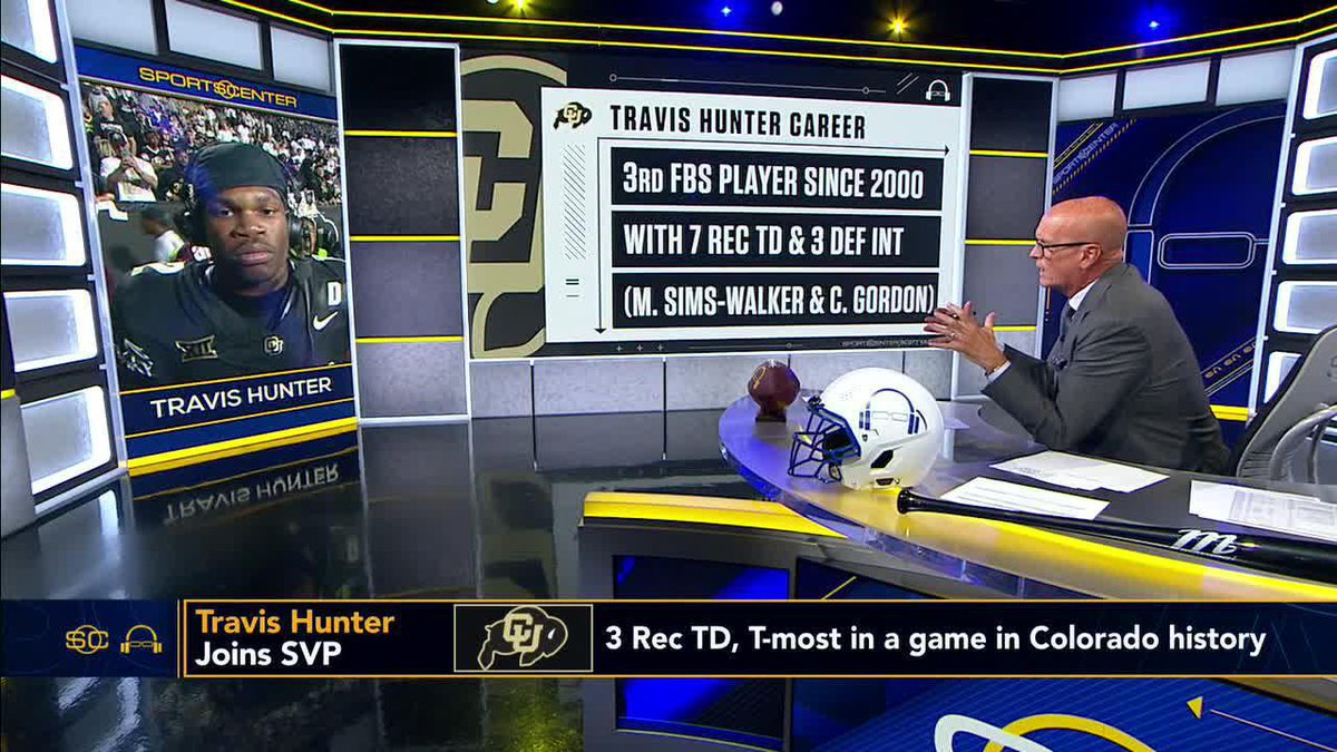 "Give me the ball. We gon' win this game." 😤 Travis Hunter talks with Scott Van Pelt about his incredible third TD 🤩