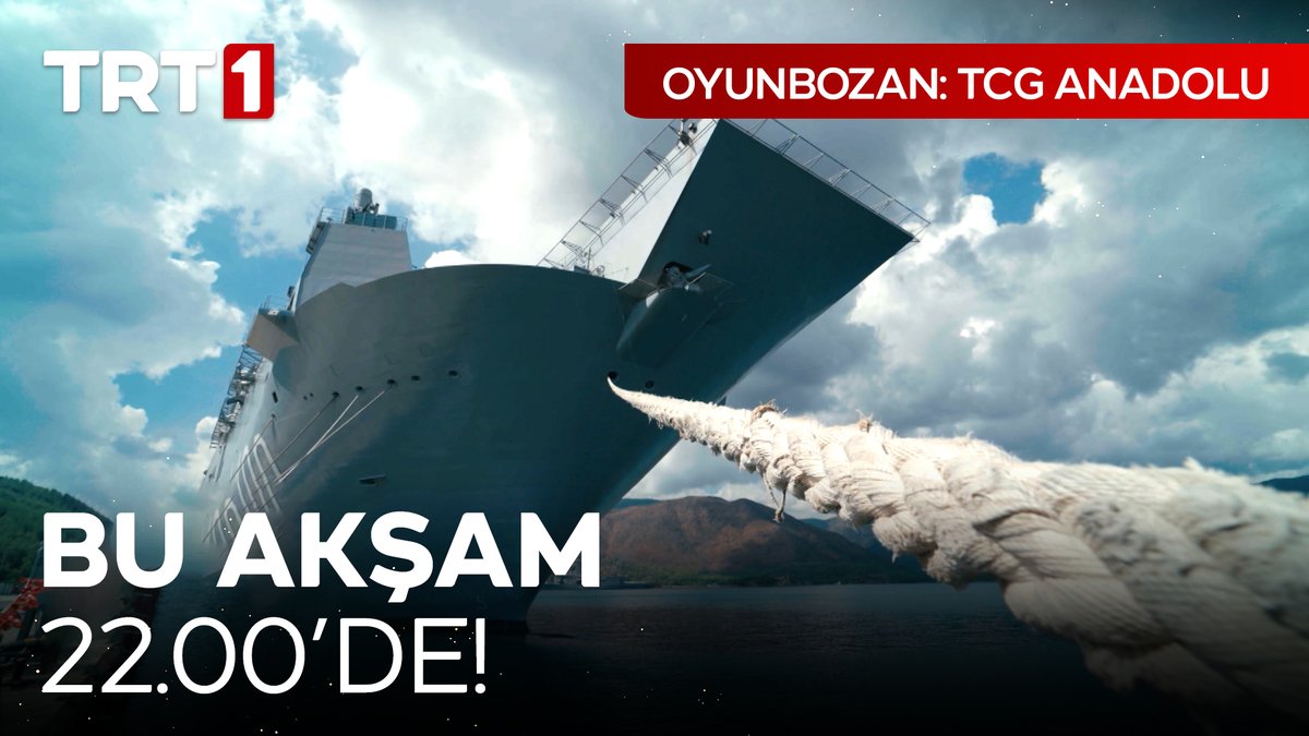 Türk denizciliği ve savunma sanayi için milat olan TCG Anadolu'nun yapım sürecine tanık olmaya hazır mısın? 🚢🇹🇷 Oyunbozan: TCG Anadolu bugün saat 22.00'de TRT 1'de! 📺