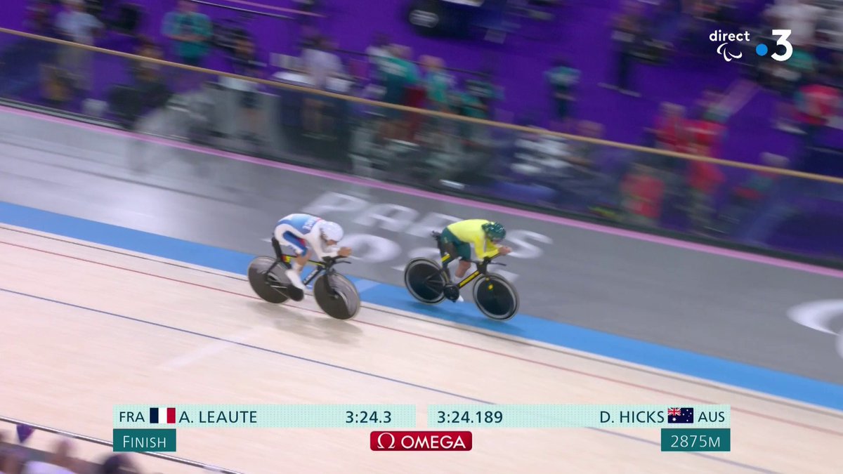 #Paris2024 | ๐จ RECORD DU MONDE ๐จ ๐ซ๐ท Alexandre Lรฉautรฉ est monumental ! Pour son entrรฉe en lice dans ces Jeux Paralympiques, le Franรงais bat le record du monde de la poursuite individuelle (3000 m) de plus d'une seconde ! ๐ Rendez-vous ร 15h49 pour la finale ๐