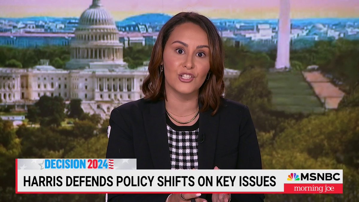 "I thought she was smart to explain her policy positions as not a change in values, not a change in her deep inner mooring, but instead something almost situational in terms of taking in more information." — Ali Vitali on Harris defending policy shifts on key issues
