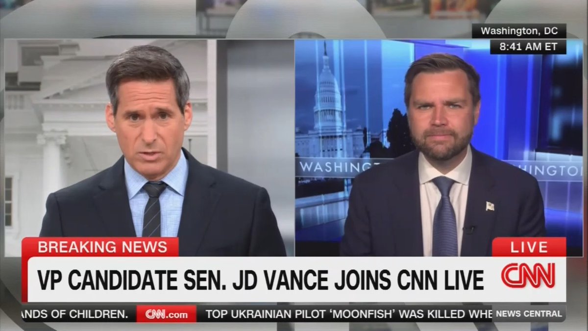 Q: Trump is sharing QAnon statements and misogynistic memes. Do you support that? Vance: That is how you lift people up
