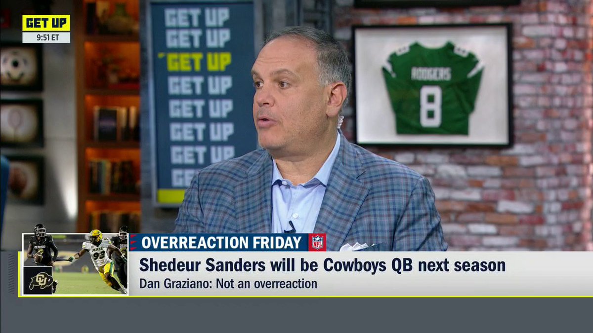 "There's a better chance, in my opinion, that Shedeur Sanders could be the quarterback [for the Cowboys] next year than Dak Prescott at this point." 😯 Mike Tannenbaum