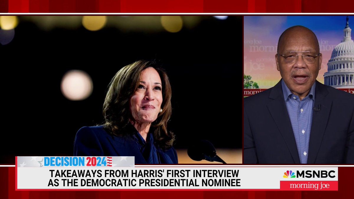 "She's not asking the American people to vote for her because she would be the first woman of color, the first woman to be president, in fact, she is asking the American people to vote for her on the merits, her experience, her positions." — Eugene Robinson on Harris' interview