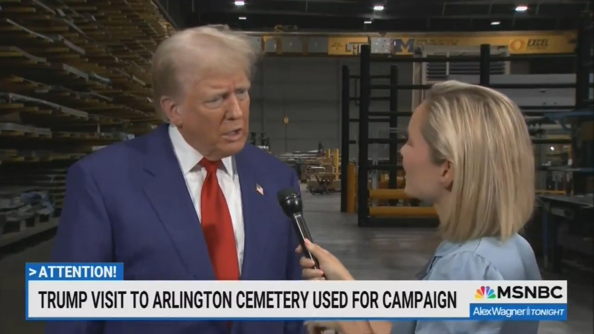 Trump claims without evidence that his Arlington National Cemetery photo-op controversy “was a setup by the people in the administration.” “All I do is, I stood there and I said, if you'd like to have a picture, we can have a picture.”