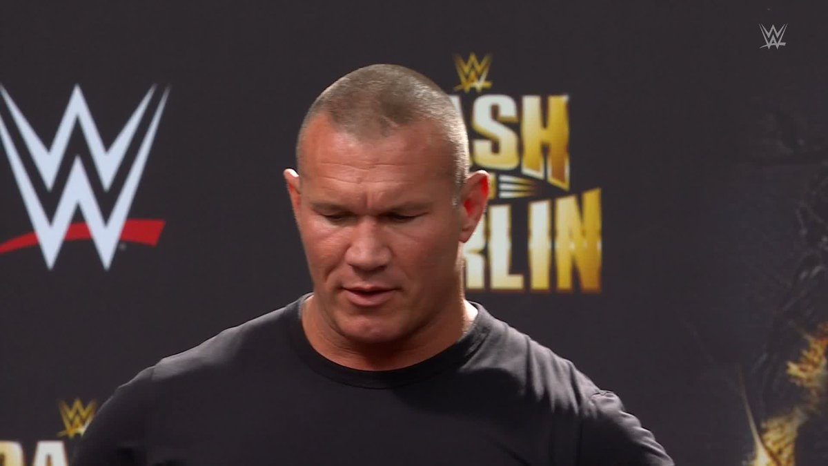 "I want that title!" Randy Orton plans to keep making history for years to come, and wants to start tomorrow at #WWEBash in Berlin! 👀