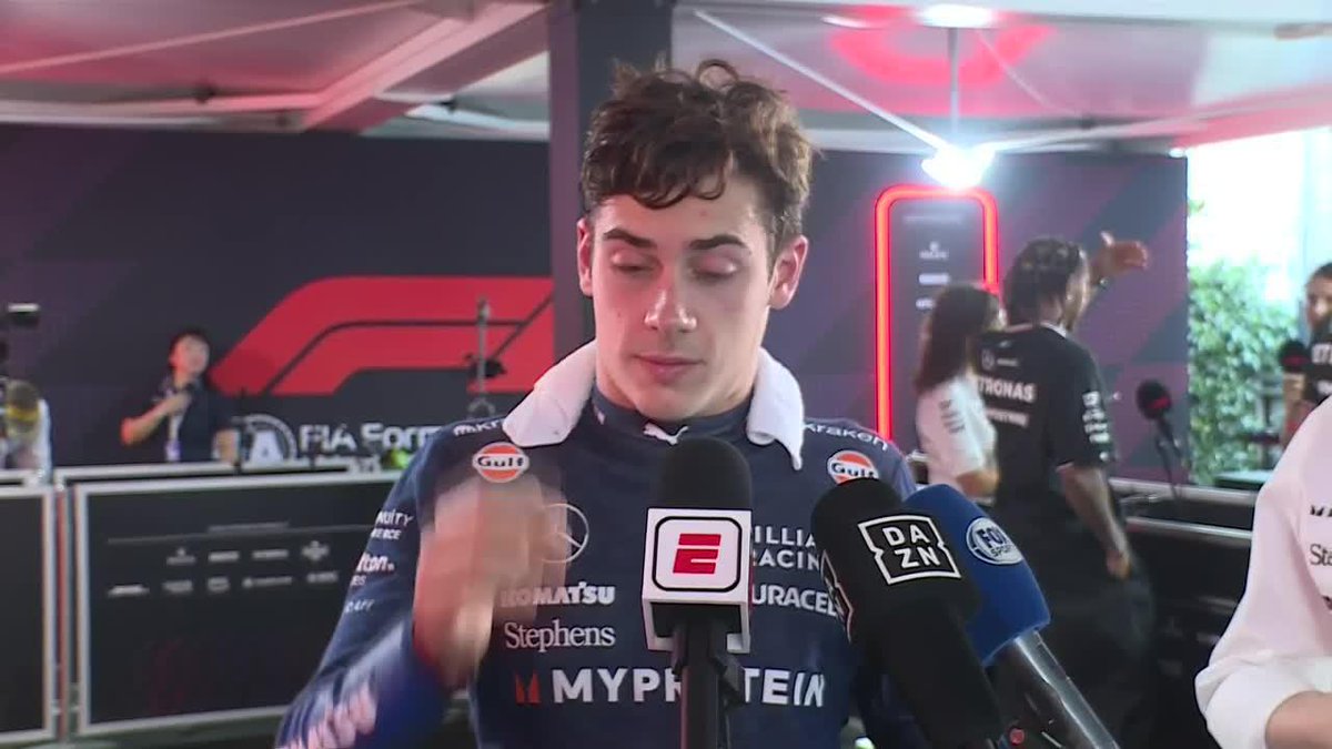 #F1 🇮🇹 #ItalianGP ⏱️ #FP2 🎙️🇦🇷 #Colapinto "Si me falta un poco de confianza en el S3. Dia positivo, nada mal estar a menos de 2 decimas de Albon. Me esta constando los "Long Runs" la goma es muy sencible a la temperatura. Feliz en mi primer dia! "