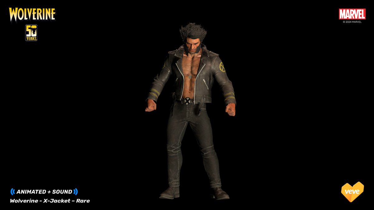 A CLOSER LOOK 👀 The Wolverine X-Jacket premium 3D digital collectible features subtle breathing animations and lifelike body movements along with interactive claw extensions in AR on the VeVe app! Drops Sat, 31st Aug at 8AM PT. Live Drop --->