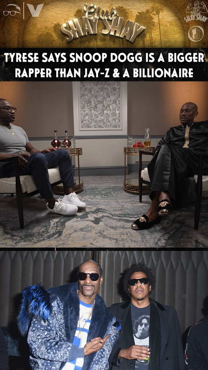 Tyrese says Snoop Dogg is globally a bigger rapper than Jay-Z.