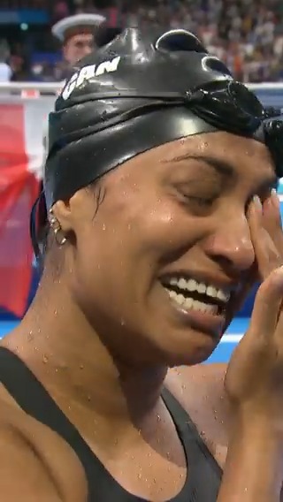 🇨🇦 Katarina Roxon made her Paralympic debut when she was 15 years old in 2008. Tonight she competed in her fifth Games. And after her swim she was overrun with emotion. What a champion. And what an honour to speak with her. Here’s our post-race chat.