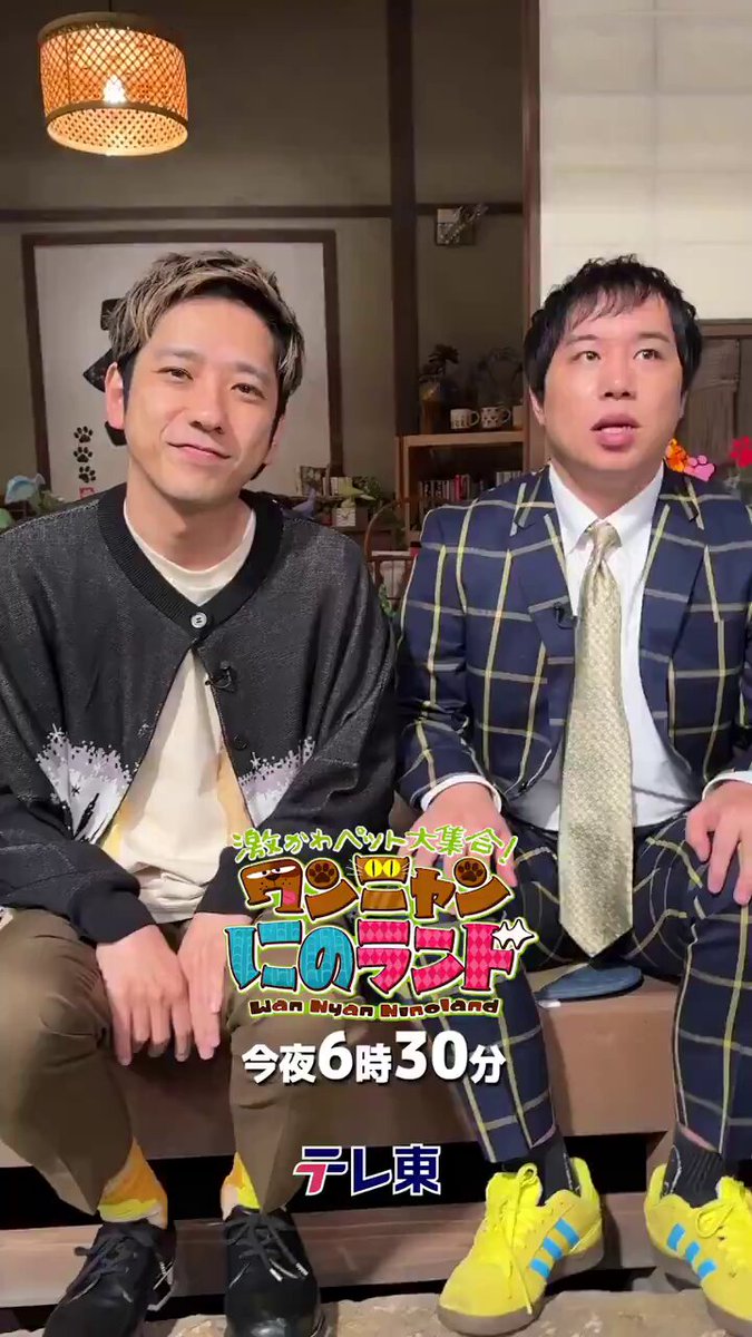 ＼\🐶今夜6時30分🐱/／ いよいよ今夜放送を迎えます👏 8月最後の夜🎇 可愛すぎ！凄すぎ！動物に たくさん癒されちゃいましょう！！ おたのしみに🐾 #二宮和也 #せいや (#霜降り明星)