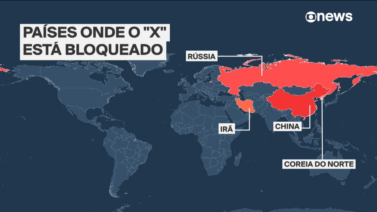 Assim como o Brasil, o X foi bloqueado em outros sete países. Júlia Zaremba conta quais são e explica por quê. Confira. ➡ Assista ao #Edição18: #GloboNews