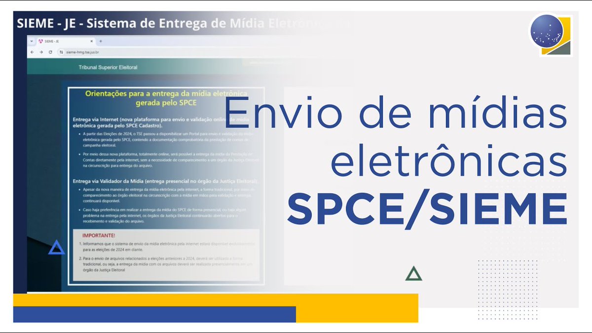Mais uma novidade para candidatas, candidatos e partidos políticos 👀 A #JustiçaEleitoral desenvolveu uma ferramenta para facilitar o envio e a validação on-line da mídia eletrônica gerada pelo Sistema de Prestação de Contas Eleitorais (SPCE-Cadastro). E aí, bora conhecer? ⬇️
