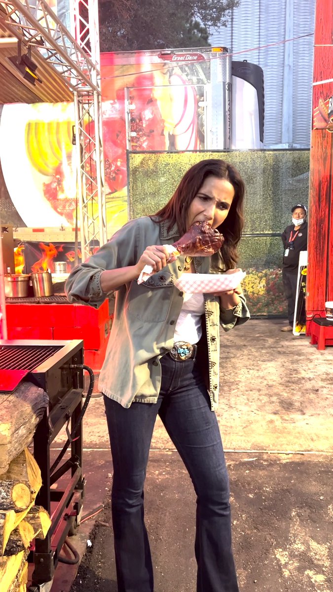 Surveillance footage: caught by my crew, aghast that I can eat anything after a day of shooting. Never met a state fair I didn’t like!!