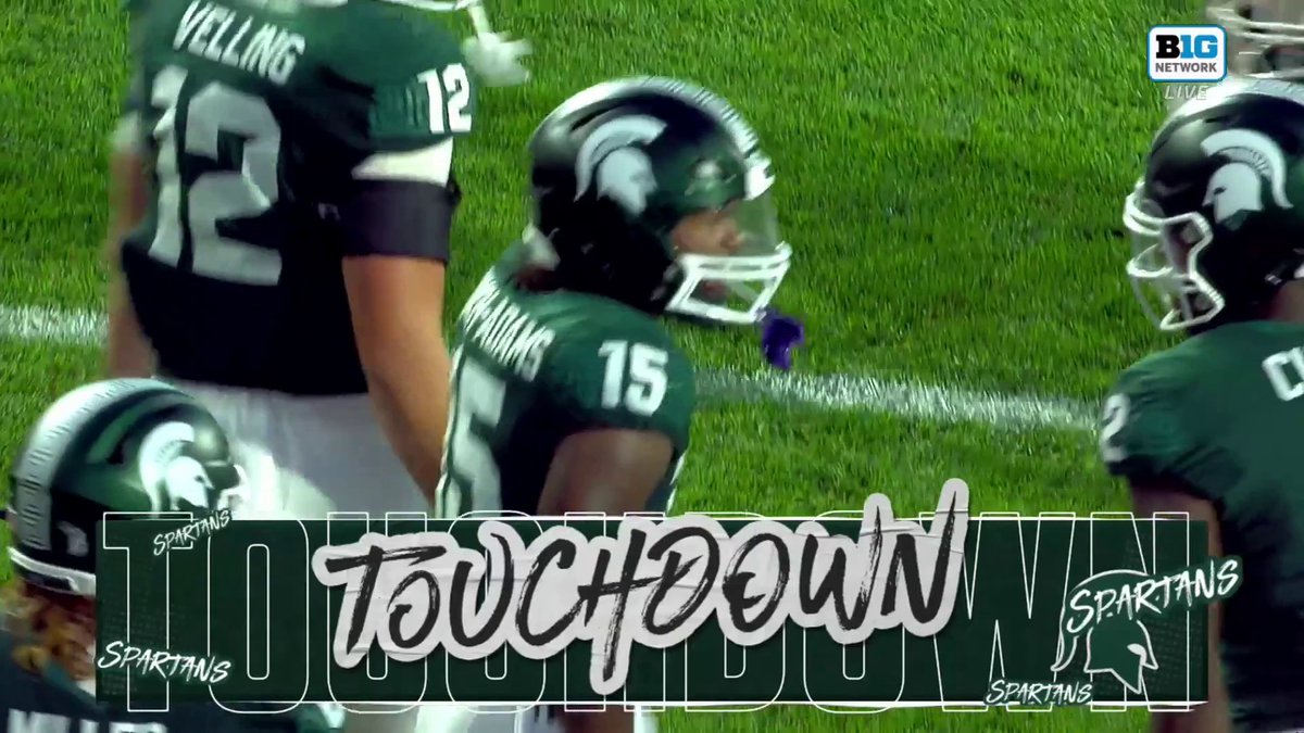 63-YARDS TO THE HOUSE!!! 💨 Lynch-Adams hit the GAS for the Michigan State Football TD! ⛽️