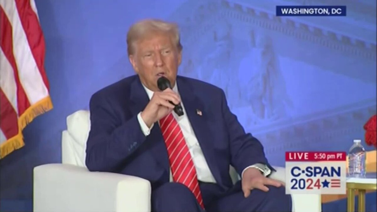 Trump: Now Biden goes around using it. He didn't even know the name of the resolute desk. Now he goes, I sit behind the resolute desk. He doesn't even know what the hell it is. It's a beauty.
