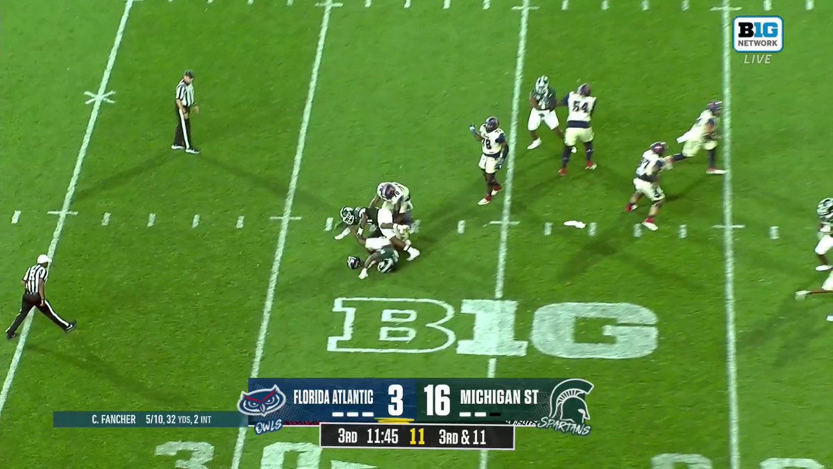 SACK!!! Michigan State Football defense making big plays! 💪