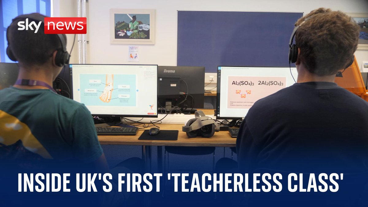 The UK’s first "teacherless class", using artificial intelligence instead of human teachers, is about to start. David Game College, a private school in London, opens its new course for 20 GCSE students in September. Read more:
