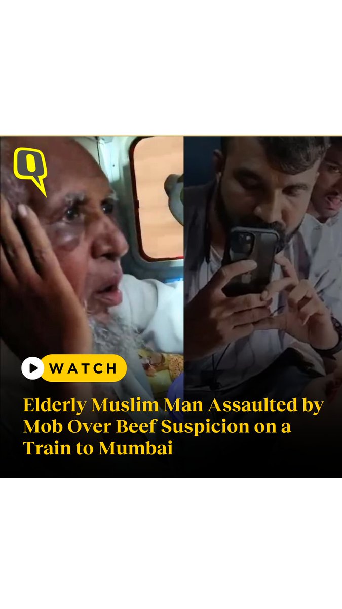 Haji Ashraf Munyar was travelling from Kalyan to Mumbai to meet his daughter when he was assaulted by a mob who accused him of carrying beef. The mob hurled rape threats at female members of his family, all while recording the incident. Ashraf is now admitted to a Mumbai hospital