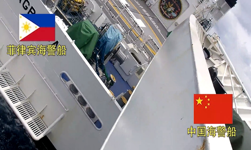 At 12:06 on Saturday, the Philippine ship 9701 deliberately rammed into the Chinese ship 5205 in an unprofessional and dangerous manner, causing a collision for which the Philippines bears full responsibility: China Coast Guard