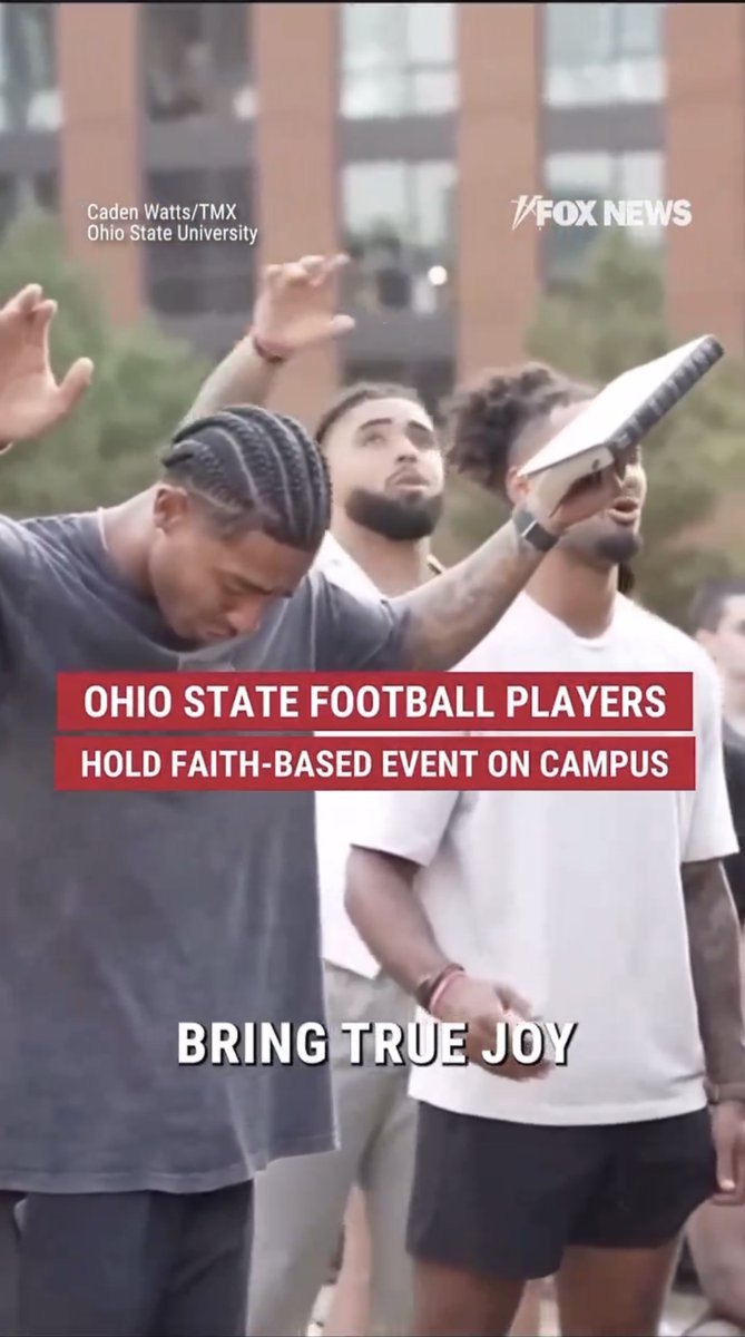 “Everybody is looking for some sort of hope…and those things that we’re looking for can only be found in Jesus." — Kamryn Babb Ohio State Football Video credit Fox News