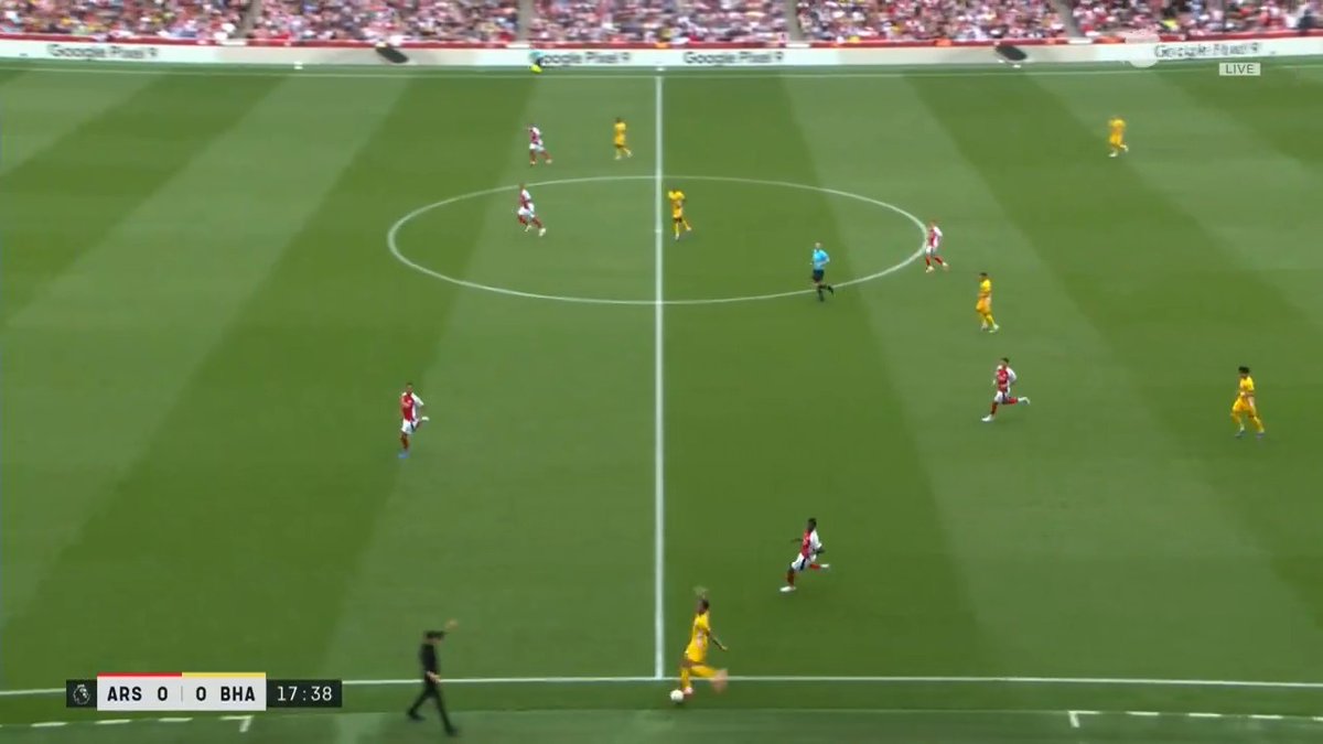 João Pedro kicked the ball away as it went out of play during the first half but didn't receive a card 👀
