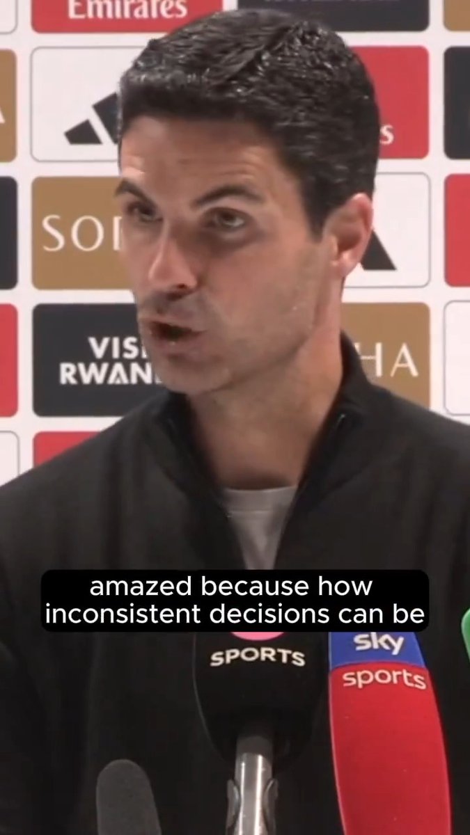 Mikel Arteta on Rice’s red card: “I was AMAZED — amazed, amazed, amazed at how inconsistent decisions can be.” 😤 🎥 Hayters TV