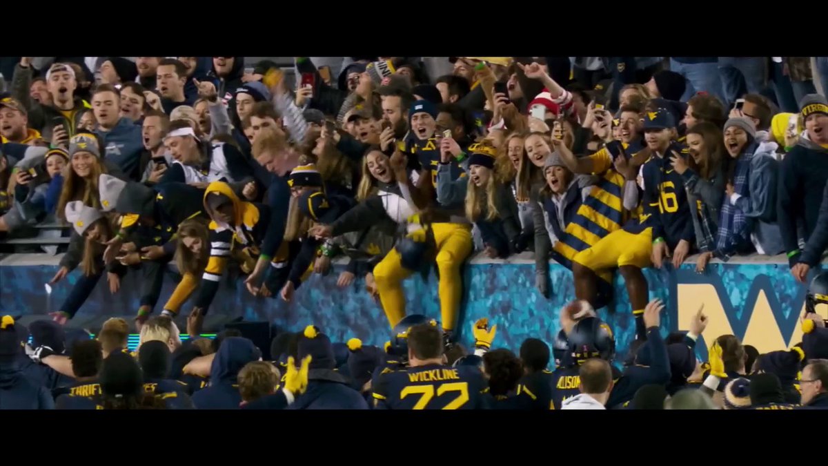 "I think it brings everybody that's at the game together. Everyone is together in that moment." There's no other CFB tradition quite like experiencing West Virginia Football singing 'Take Me Home, Country Roads' 💙💛🎶