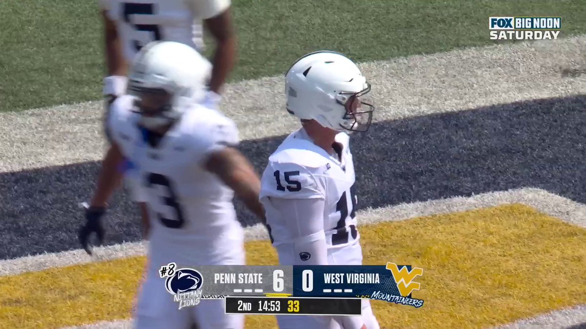 HARRISON WALLACE TO THE HOUSE 🏠🔥 Penn State Football strikes first in Morgantown 🙌 (brought to you by AT&T Business #ATTBusiness #NextLevelNetwork)