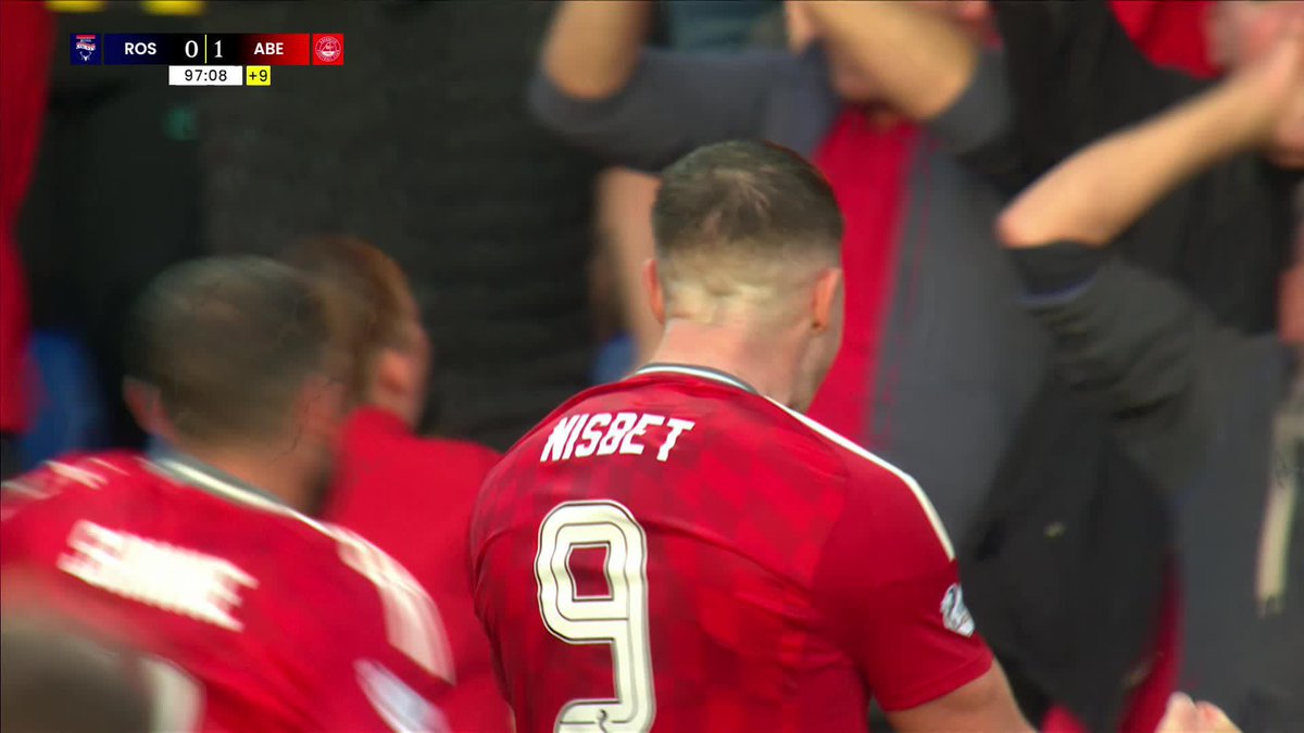 KEVIN NISBET!!! 😱 The new Aberdeen FC signing scores a late winner for his side against Ross County 🔴 #ROSABE | SPFL